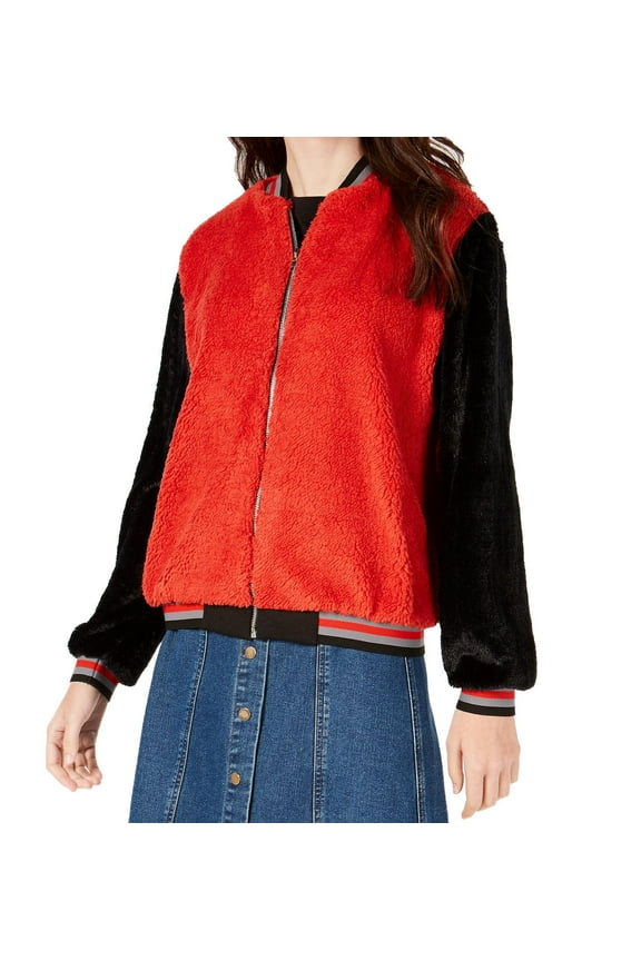 Juniors Striped Bomber Jacket