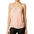 thumbnail image 1 of Gypsies & Moondust Womens Lace Trim Cami Tank Top, Pink, Juniors, Small, 1 of 1