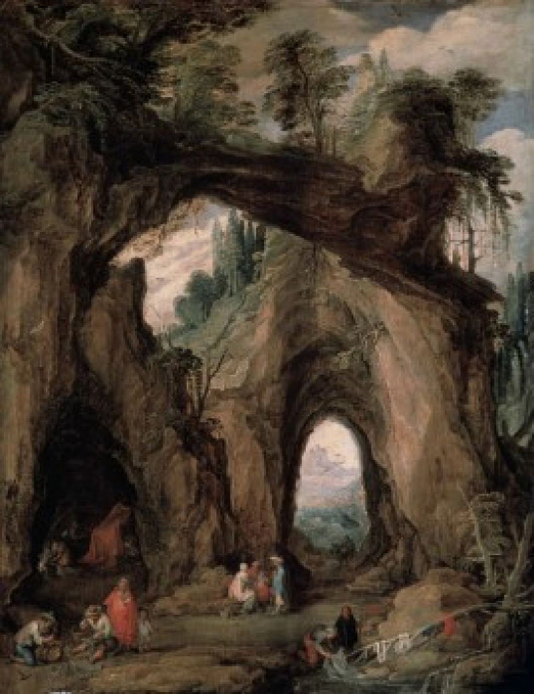 The Gypsies in the Mountains Jodocus de Momper (1564-1635Belgian) Oil on Canvas Pushkin Museum of Fine Arts Moscow Canvas Art - Jodocus de Momper (18 x 24)