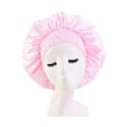 thumbnail image 1 of Gypsophila Satin Night Cap for Hair Wide Brimmed Shower Bonnet Stretchable Sleep Cover, 1 of 1