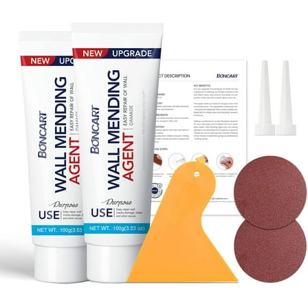 Gypsum board repair kit, 2 sets of wall repair paste, wall putty with scraper