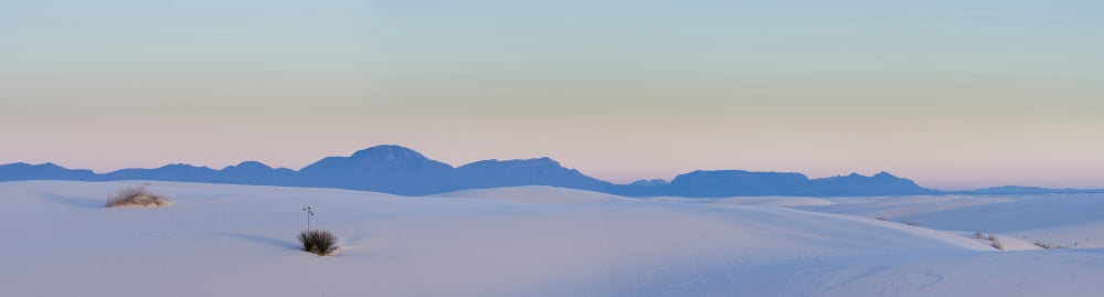 Gypsum dunes at first light of morning White Sands National Monument New Mexico USA Canvas Art - Panoramic Images (36 x 12)