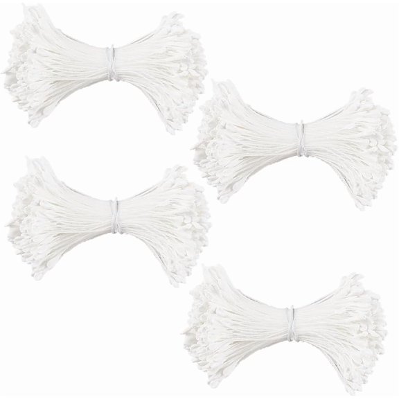 Gypsum with Cotton Cord Artificial Flower Core White 60x3x2mm 350pcs/bundle