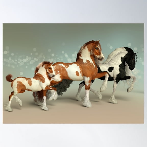 Gypsy Cob Family Poster Wall Art, Modern Wall Decor For Living Room Bedroom, 12x18 UNFRAMED