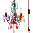 thumbnail image 1 of Gypsy Color Acrylic Crystal Chandelier, Multicolor 3 Lights Plug-in, 1 of 7