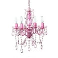 thumbnail image 1 of Gypsy Color Acrylic Crystal Chandelier, Pink 4 Light Ceiling Mount, 1 of 8