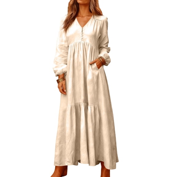 Gypsy Dress, Flowy Cotton Fabric for Easy Movement, Perfect Dress for Music Festivals, Ren Faires, and Boho-Themed Parties. Khaki 5XL