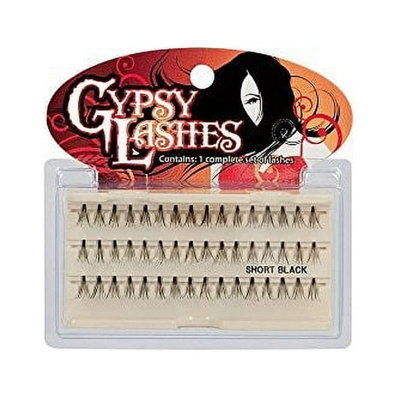 Gypsy Individual Lashes, Flare Short, Black, 48 Ct