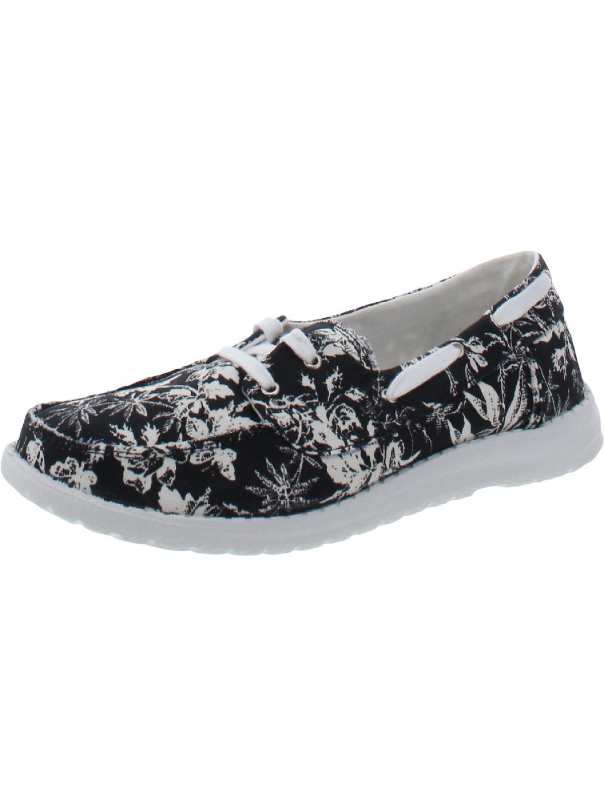 Gypsy Jazz Sail Away Women's Canvas Lace Up Boat Shoes Black Size