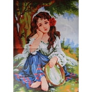 Gypsy Printed Canvas for Needlepoint Tapestry Gobelin Embroidery Gobelin-L C2010