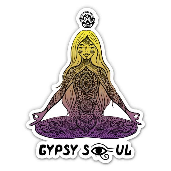 Gypsy Soul Boho - 3" Vinyl Sticker - For Car Laptop Water Bottle Phone - Waterproof Decal