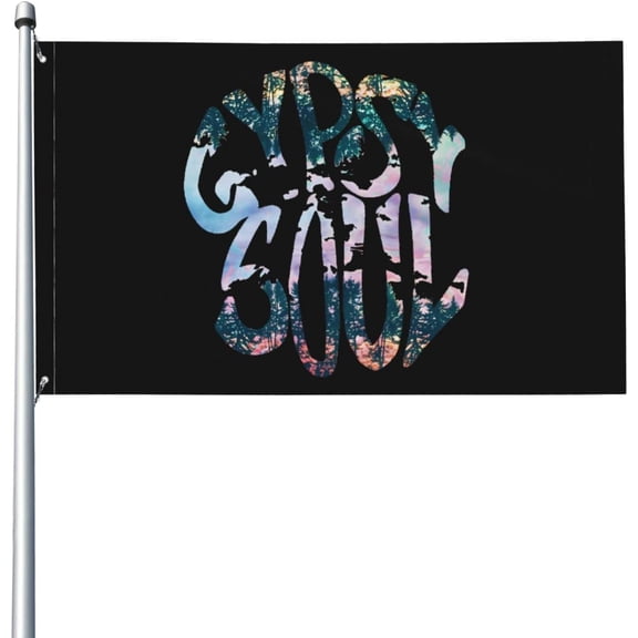 Gypsy Soul Slogan 3x5 Flag - Vivid Color And Fade Proof - Flags Polyester With Grommets 3 X 5 Ft