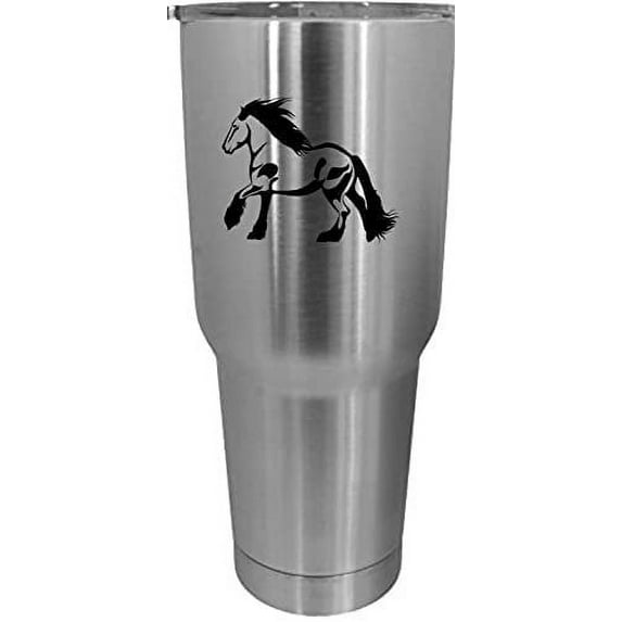 Gypsy Vanner Body Horse Themed Etched 30oz Stainless Steel Tumbler