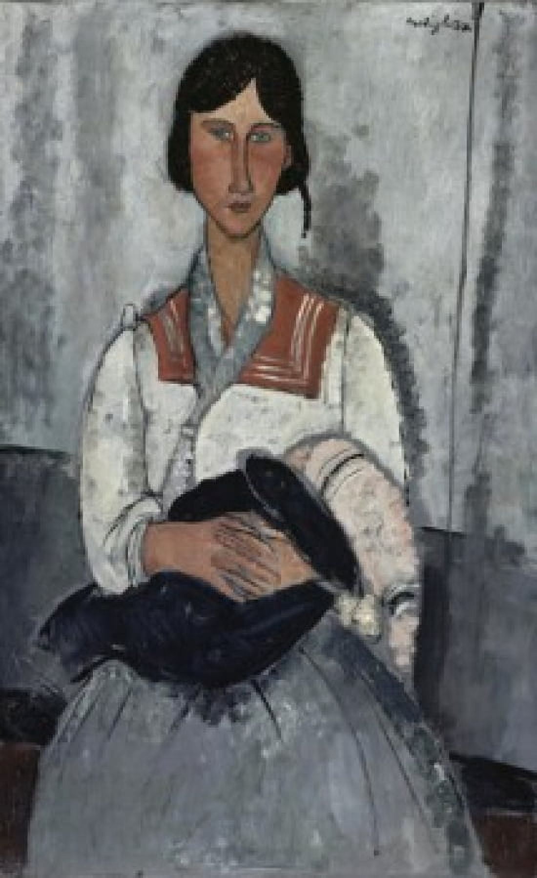 Gypsy Woman with Baby 1919 Amedeo Modigliani (1884-1920 Italian) Oil on canvas National Gallery of Art Washington DC Canvas Art - Amedeo Modigliani (18 x 24)
