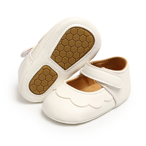 Gyratedream 0-18M Infant Baby Girl PU Leather Soft Crib Anti-slip First Walkers Shoes
