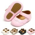 thumbnail image 1 of Gyratedream 0-18M Princess Baby Girl PU Leather Soft Crib Anti-slip First Walkers Shoes, 1 of 8