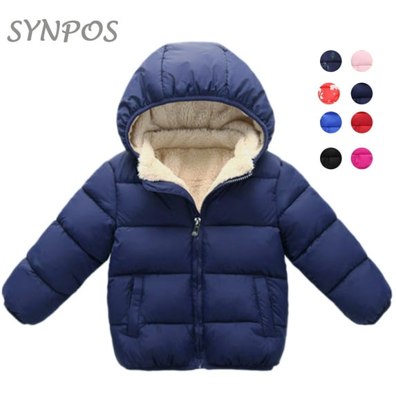 Gyratedream 2-6T Toddler Kids Little Boy Girl Fleece Hooded Puffer Jacket Winter Down Coat