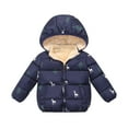 thumbnail image 1 of Gyratedream 2-6T Toddler Kids Little Boy Girl Fleece Hooded Puffer Jacket Winter Down Coat, 1 of 14