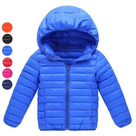 Gyratedream 2-7Y Toddler Little Kid Lightweight Puffer Jacket Boy Girl Hooded Winter Coat