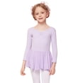 thumbnail image 1 of Gyratedream 3-10T Toddler Girls Long Sleeve Basic Ballet Skirted Leotard Dance Dress Skirt Kid Dance Ballet Tutu Dress, 1 of 5