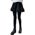 thumbnail image 1 of Gyratedream 4-13T Kids Girls Footless Leggings with Ruffle Tutu Skirt Toddler Girls Cute Skirt Pants Leggings, 1 of 5
