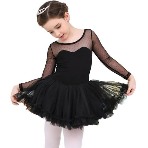 Gyratedream 4-14Y Little Big Gauze Lace Tulle Ballet Dress Performance Costumes