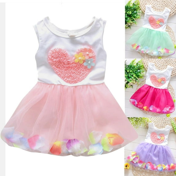 Gyratedream 6M-3T Baby Girls Lace Tutu Wedding Bridesmaid Princess Dress Petal Tulle Sundress