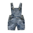 thumbnail image 1 of Gyratedream 6M-4T Baby Girl Boy Summer Jean Shorts Overalls,Toddler Summer Denim Shortall Suspender Denim Shorts, 1 of 6