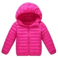 thumbnail image 1 of Gyratedream 7-16Y Big Child Solid Color Lightweight Puffer Jacket Boy Girl Hooded Winter Coat, 1 of 3