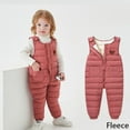 thumbnail image 1 of Gyratedream Baby Boys Girls Winter Down Snow Pants Overalls Snowsuit Toddler Warm Lightweight Down Jumpsuit Bib Pants, 1 of 9