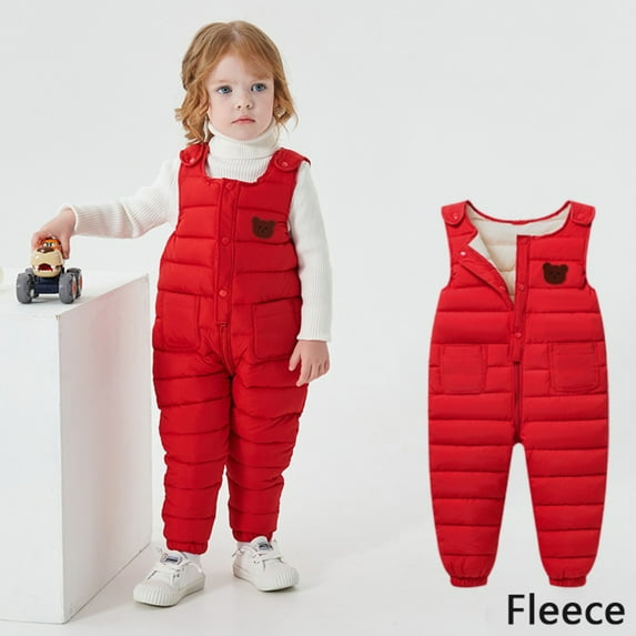 Gyratedream Baby Boys Girls Winter Down Snow Pants Overalls Snowsuit Toddler Warm Lightweight Down Jumpsuit Bib Pants