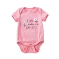 thumbnail image 1 of Gyratedream Baby Girls 1 or 3 Pack Short-sleeve Romper for Newborn Infant Toddler Bodysuits, 1 of 6
