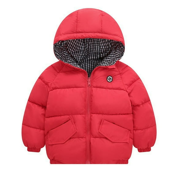 Gyratedream Baby Kids Down Jacket Solid Color Cotton Clothes For Late Fall And Winter Windproof Outerwear