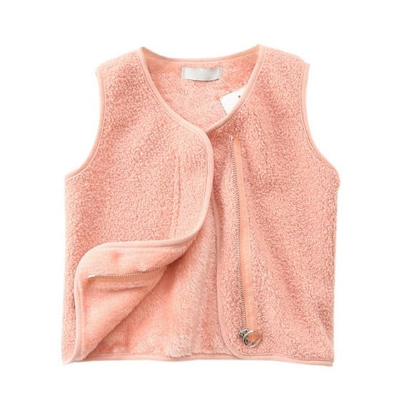 Gyratedream Baby Kids Solid Colour Puffer Vest Winter Lightweight Sleeveless Warm Jacket Waistcoat 1-6T