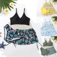 thumbnail image 1 of Gyratedream Big Girls Hawaii Print 3-Piece Swimsuits Bikini Bathing Suit with Cover Up Beach Skirt, 1 of 9
