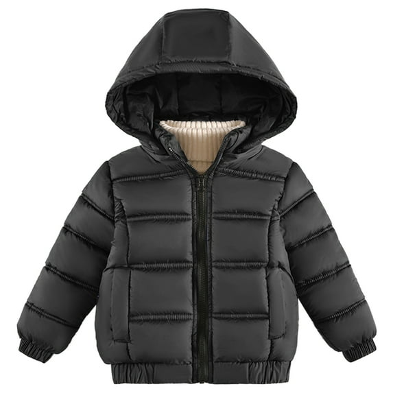 Gyratedream Boys Hooded Puffer Jacket Water Resistant Warm Winter Coat Padded Jacket Outerwear Jacket