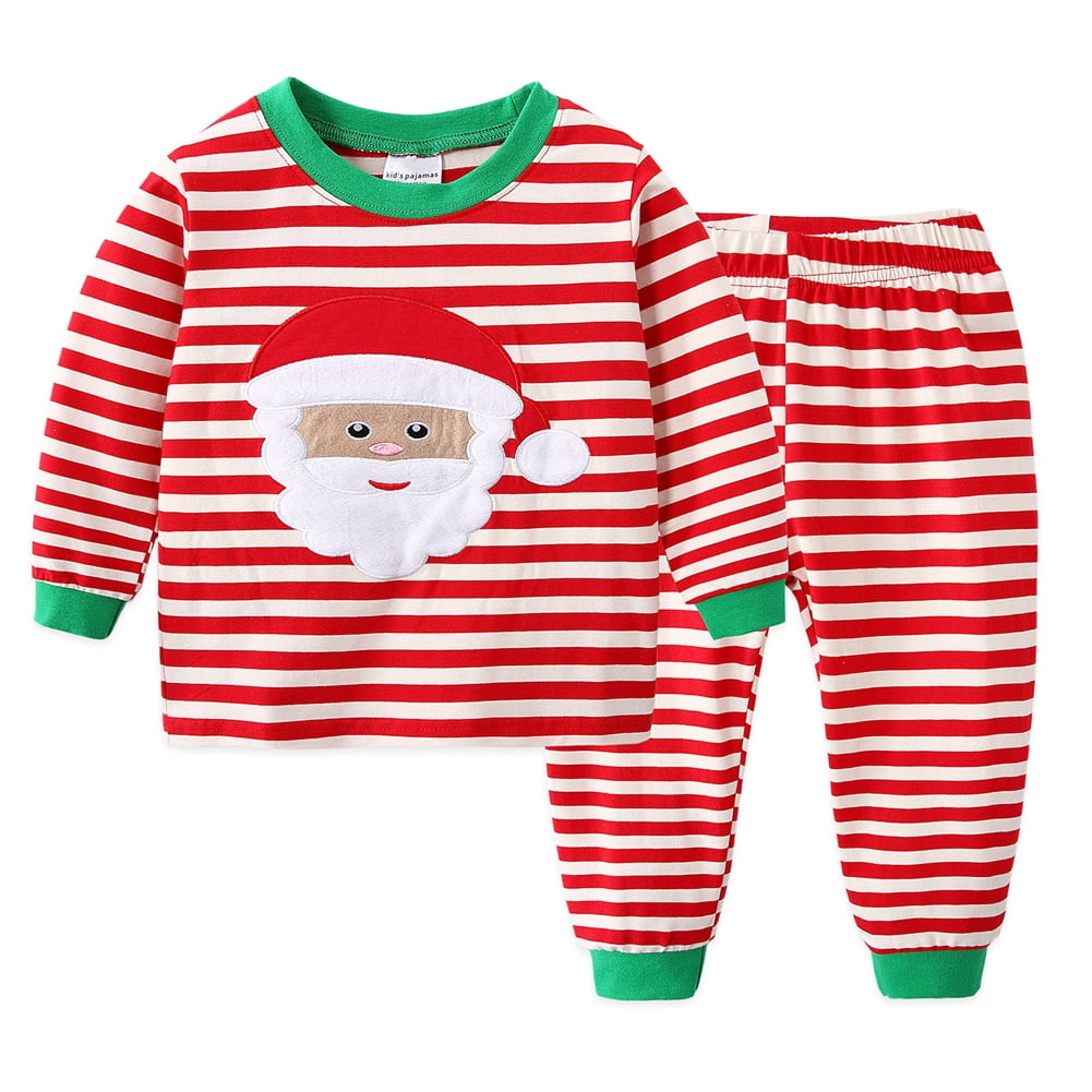 Gyratedream Christmas Pajama Outfit for Kids Toddlers Cotton Long