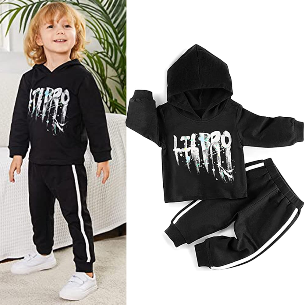 Gyratedream Clearance Toddler Baby Boy Graffiti Letter Hoodie Pants 2PCS Outfits Clothes