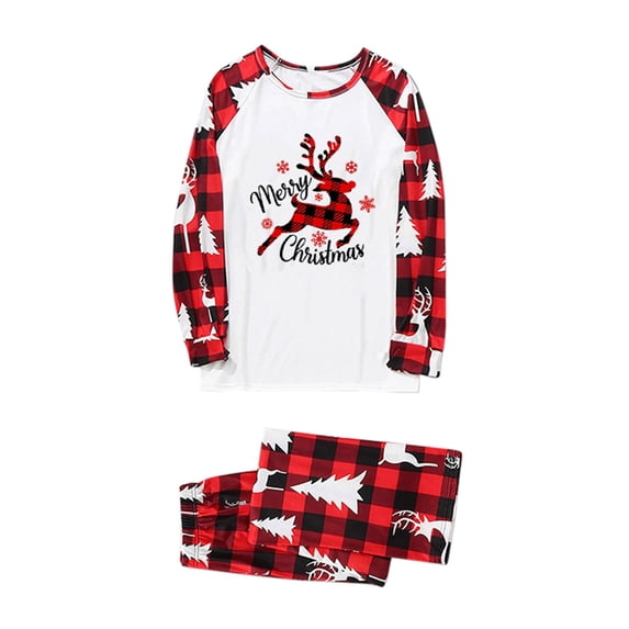 Gyratedream Family Matching Christmas Pajamas Set, Christmas Stripe Pumpkin Print PJs Sets 2 Pieces