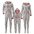 thumbnail image 1 of Gyratedream Family Matching Cotton Pajamas Christmas Snowflake Hooded Footed Sleepwear Long Sleeve Pjs, 1 of 7