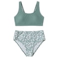 thumbnail image 1 of Gyratedream Floral Print Beach Bikini Swimsuit Set (Girl's 13-14Y), 1 of 3