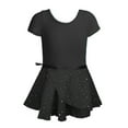thumbnail image 1 of Gyratedream Girls Ballet Leotards Short Sleeve Leotard with Skirt Dance Dress Kids Gymnastic Ballerina Outfit Dress, 1 of 5