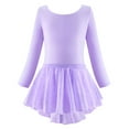 thumbnail image 1 of Gyratedream Girls Ballet Skirted Leotards Long Sleeve Sparkle Dance Dress Toddler Ballerina Dress Outfits, 1 of 8