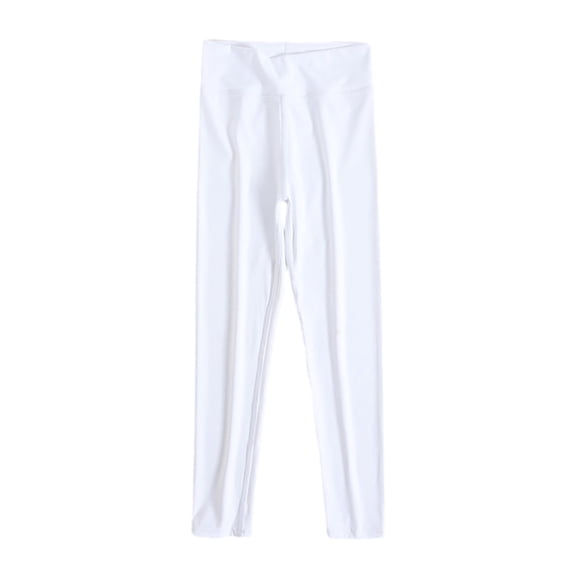 Gyratedream Girls Leggings Athletic Leggings Kids Dance Running Yoga Pants Workout Active Dance Tights for 11-12 Years White