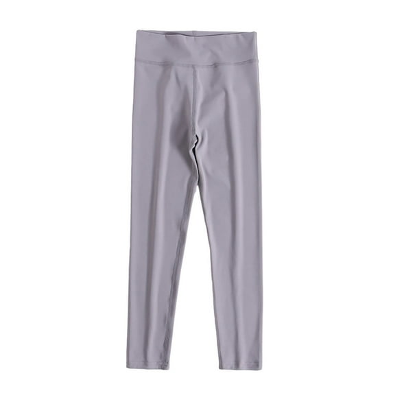 Gyratedream Girls Leggings Athletic Leggings Kids Dance Running Yoga Pants Workout Active Dance Tights for 5-6 Years Gray