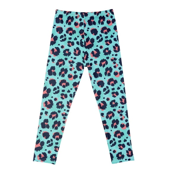 Gyratedream Girls Leggings, Girls Active Workout Leopard Print Leggings Casual Yoga Pants Tights Trousers for 4-5 Years Green