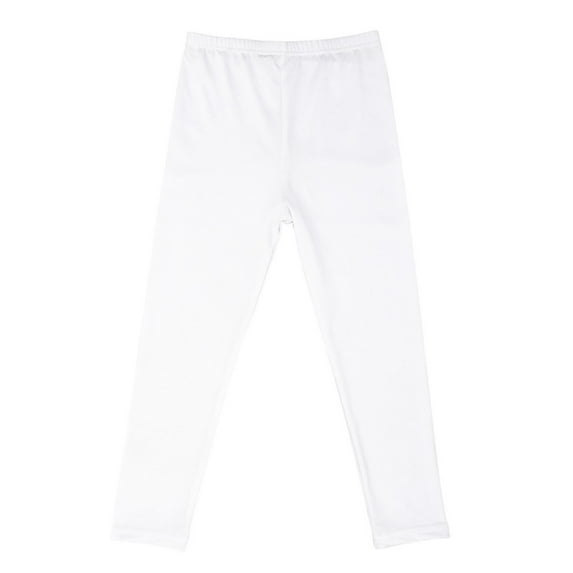 Gyratedream Girls Leggings, Girls Active Workout Prints Leggings Casual Yoga Pants Tights Trousers for 4-5 Years White