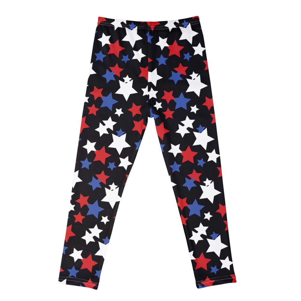Black Star Print Workout Leggings (Kids)
