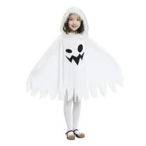 Gyratedream Halloween Toddler Cloak White Ghost Face Cloak Cape Party Cosplay Robe Ghost Costume