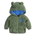 thumbnail image 1 of Gyratedream Infant Baby Boys Girls Cartoon Fleece Hooded Jacket Coat with Ears Warm Fall Winter Outerwear, 1 of 3